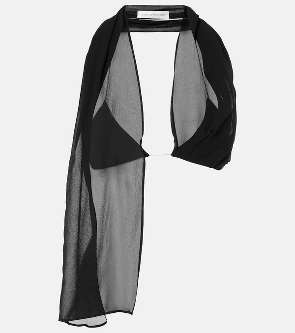  Christopher Esber Christopher Esber Open-back Silk Georgette Top 