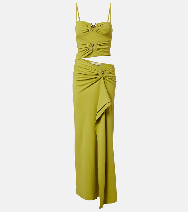  Christopher Esber Christopher Esber Orbit Cotton-blend Midi Dress 