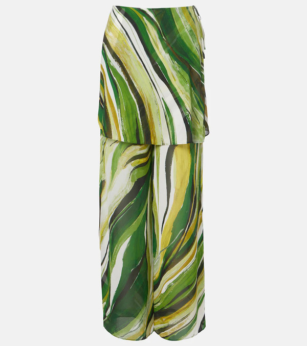  Christopher Esber Christopher Esber Printed Silk Wide-leg Pants 
