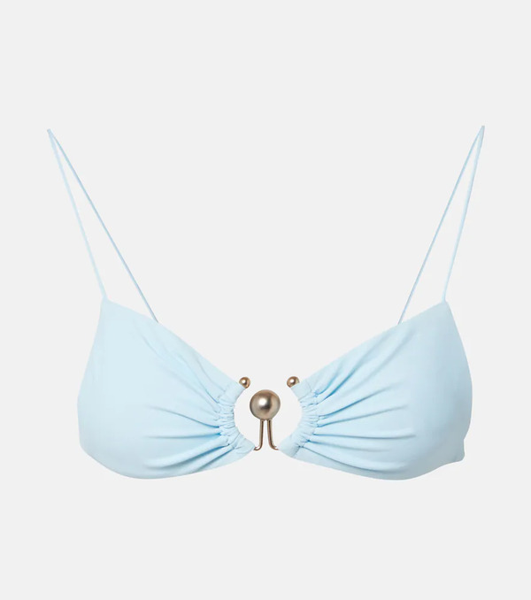 Christopher Esber Christopher Esber Ring-detail Ruched Bikini Top 