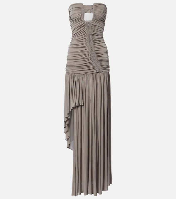  Christopher Esber Christopher Esber Ruched Asymmetric Midi Dress 