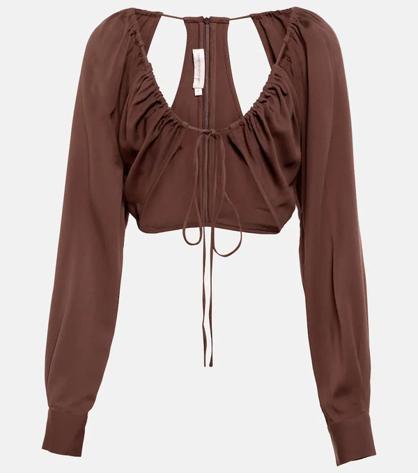  Christopher Esber Christopher Esber Ruched Crop Top 