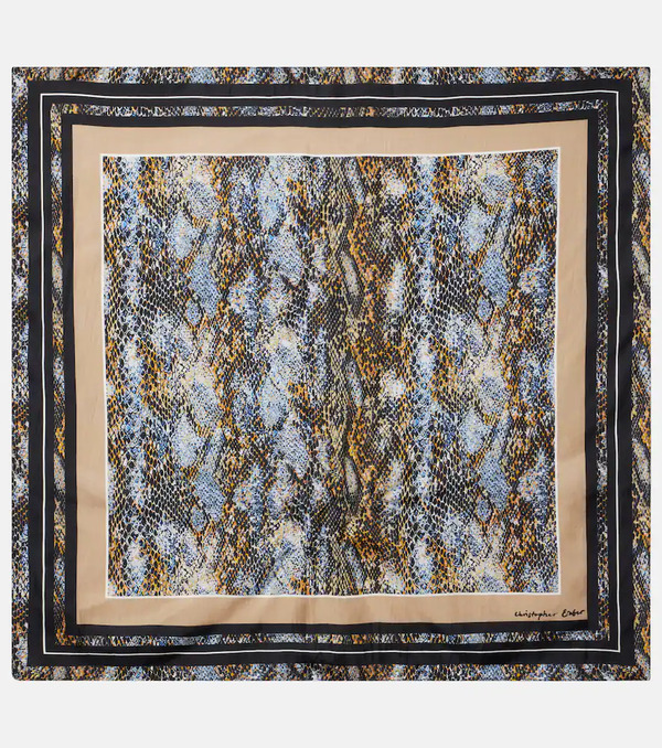  Christopher Esber Christopher Esber Snake-print Silk Scarf 