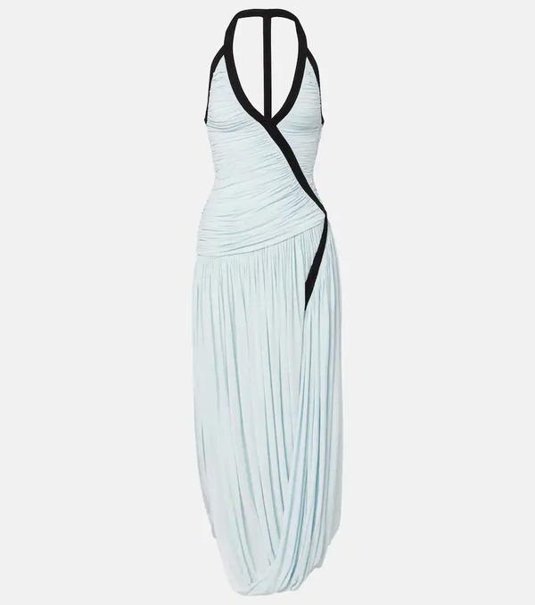  Christopher Esber Christopher Esber Suspended Ruched Jersey Maxi Dress 