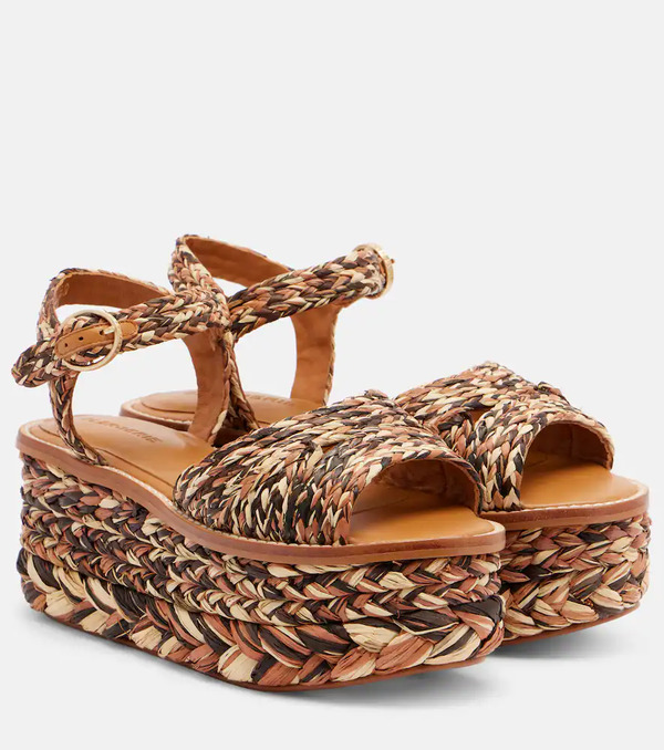  Clergerie Clergerie Arty Raffia Platform Sandals 