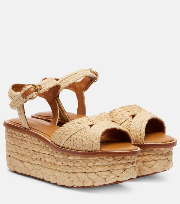  Clergerie Clergerie Arty Raffia Platform Sandals 