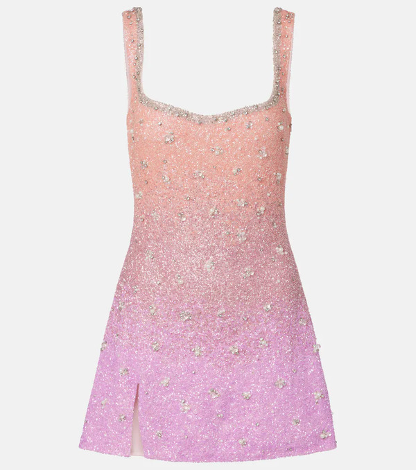  Clio Peppiatt Clio Peppiatt Crystal Beaded Minidress 