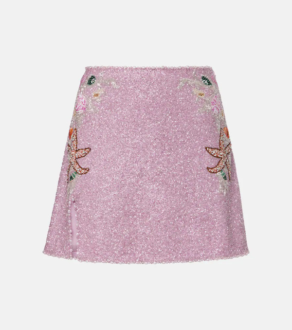  Clio Peppiatt Clio Peppiatt Marina Embellished Miniskirt 