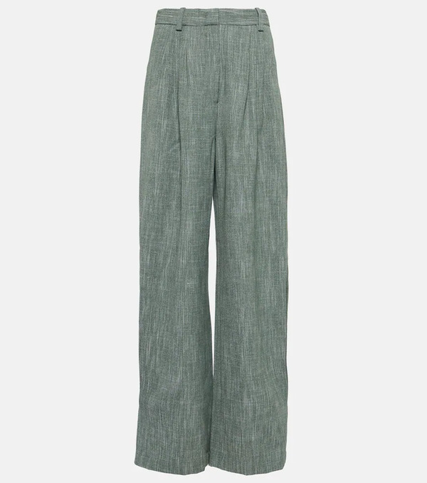  Co Co High-rise Wool-blend Wide-leg Pants 