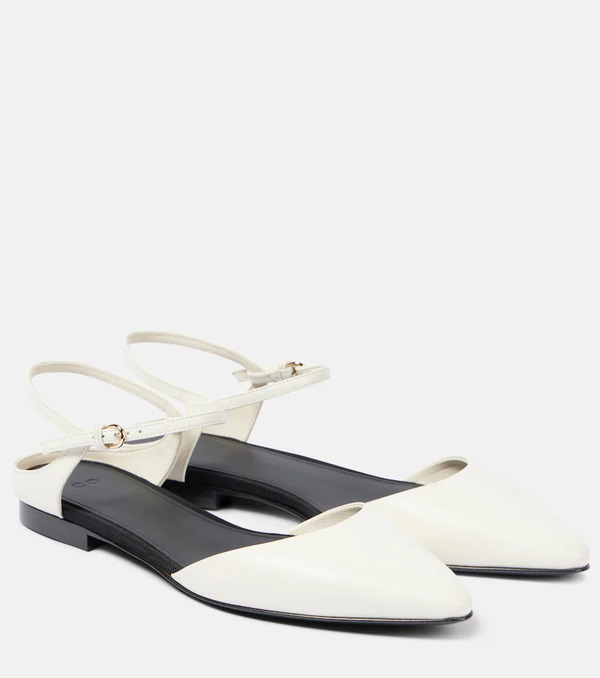  Co Co Leather Slingback Flats 