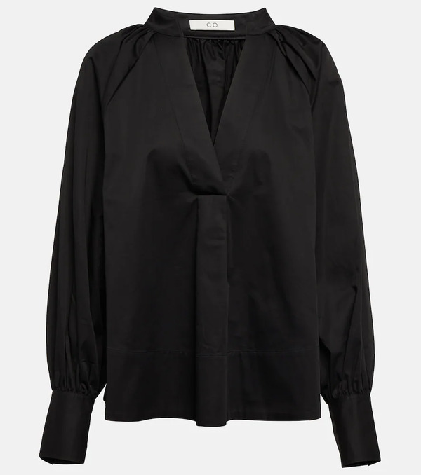  Co Co Oversized V-neck Cotton Blouse 