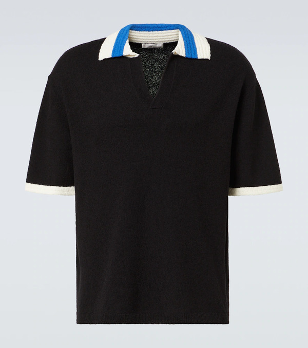  Commas Commas Crochet Cotton-blend Polo Shirt 