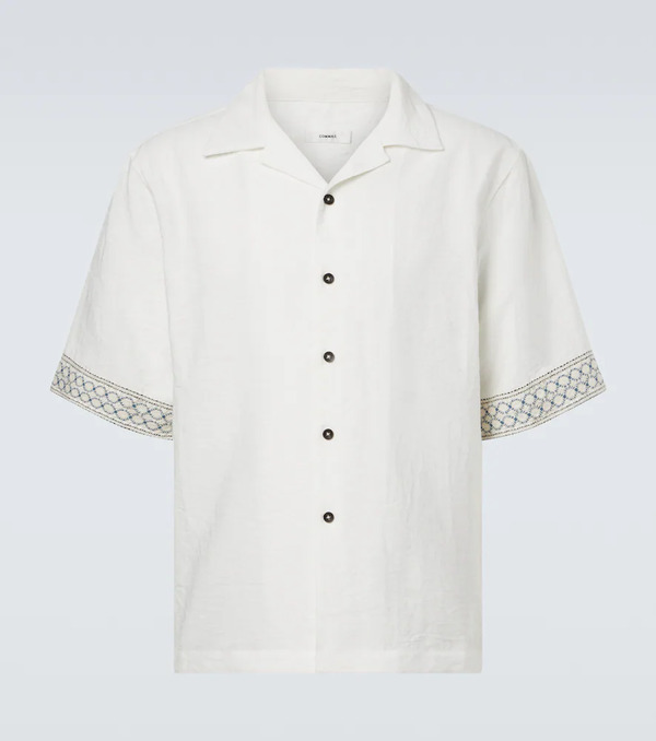  Commas Commas Crochet-trimmed Bowling Shirt 