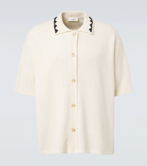  Commas Commas Embroidered Crochet Cotton-blend Top 