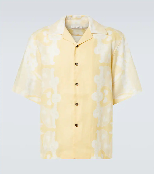  Commas Commas Floral Linen Bowling Shirt 