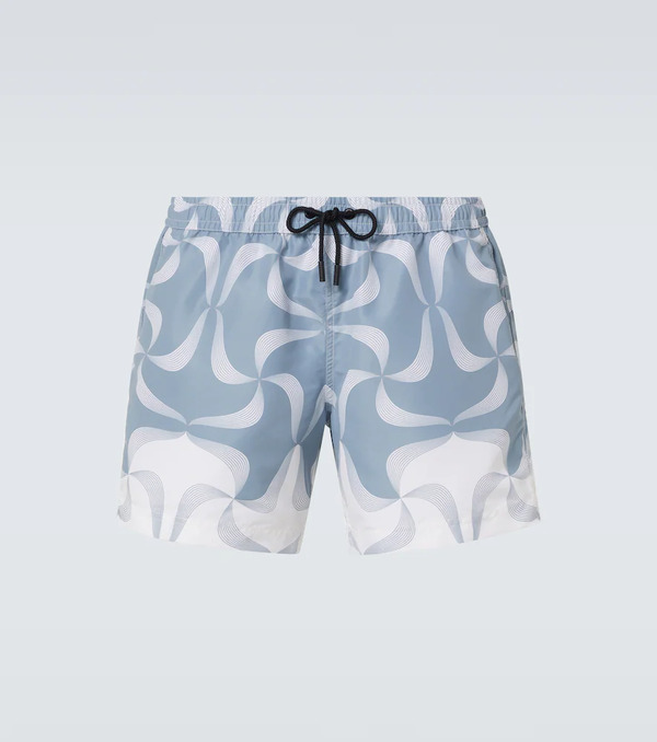  Commas Commas Mantra Printed Swim Trunks 