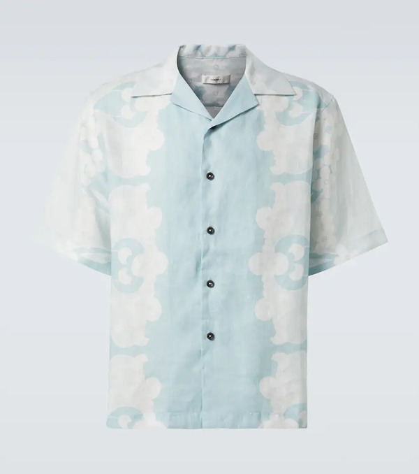  Commas Commas Paradise Floral Linen Bowling Shirt 