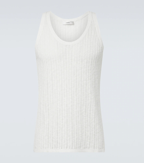  Commas Commas Pointelle Cotton And Linen Tank Top 