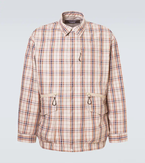  Comme Des Garcons Homme Comme Des Garcons Homme Checked Cotton-blend Jacket 
