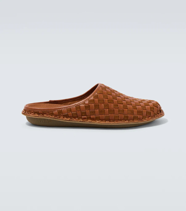  Comme Des Garcons Homme Comme Des Garcons Homme X Vibae Leather And Suede Mules 