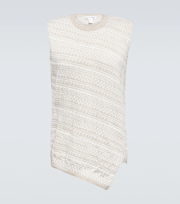  Comme Des Garcons Shirt Comme Des Garcons Shirt Intarsia-knit Wool Sweater Vest 