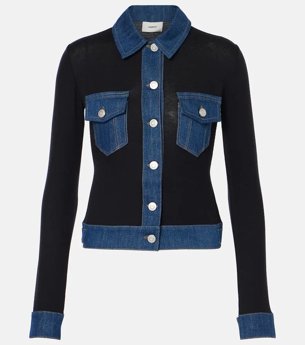  Coperni Coperni Denim-trimmed Top 