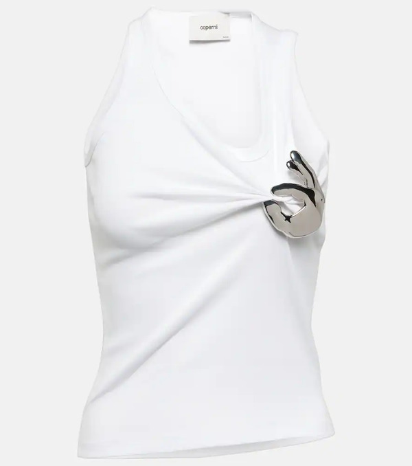  Coperni Coperni Emoji Embellished Cotton Tank Top 
