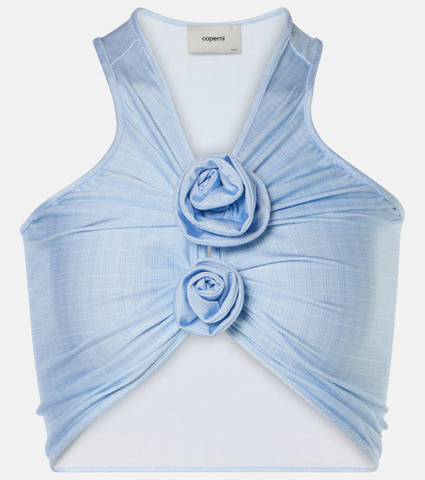  Coperni Coperni Floral-applique Crop Top 