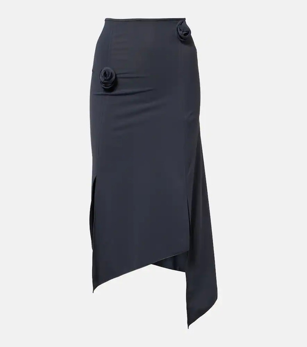  Coperni Coperni Floral-applique Jersey Midi Skirt 