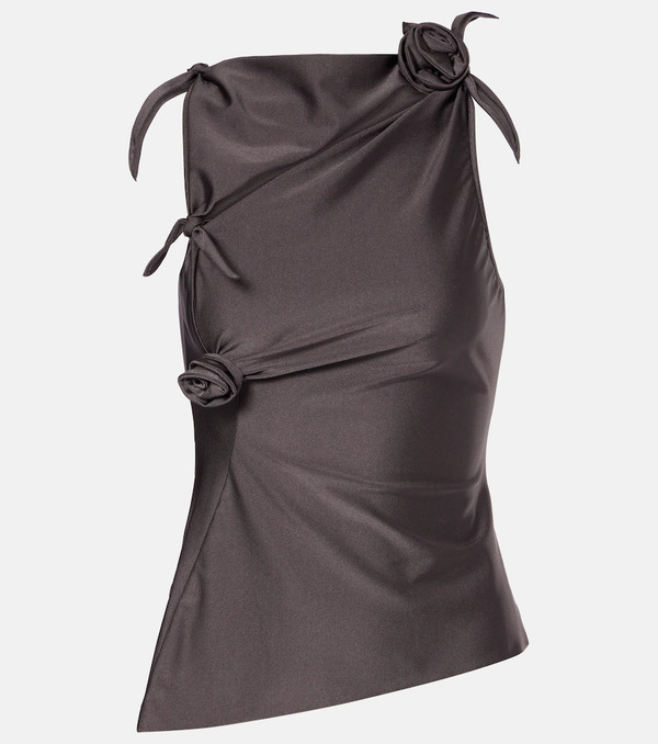  Coperni Coperni Floral-applique Satin Top 