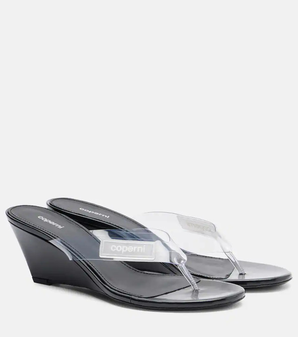  Coperni Coperni Logo Pvc Wedge Thong Sandals 