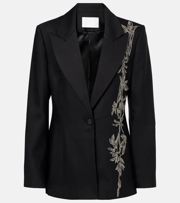  Costarellos Costarellos Lesia Embellished Wool-blend Blazer 
