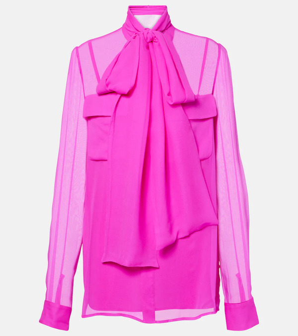  Costarellos Costarellos Silk Georgette Blouse 