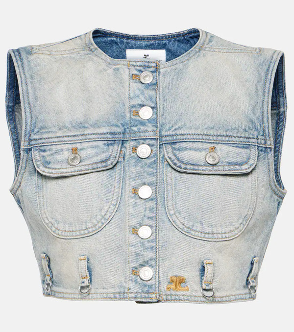  Courreges Courreges Cropped Denim Vest 