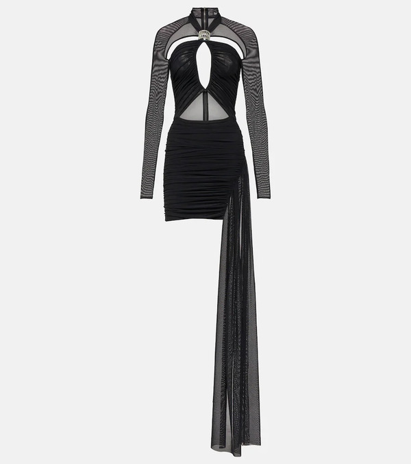  David Koma David Koma Asymmetric Cutout Jersey Minidress 