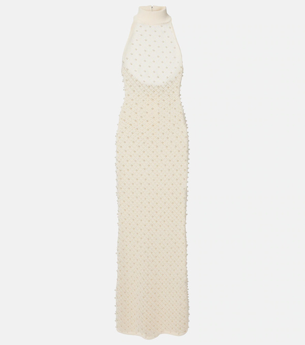  David Koma David Koma Crochet Embellished Turtleneck Gown 