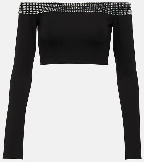  David Koma David Koma Crystal-embellished Crop Top 