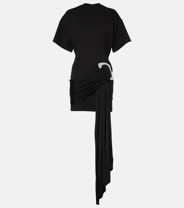  David Koma David Koma Embellished Draped Jersey Minidress 