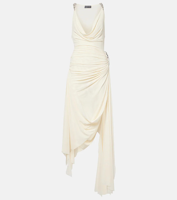  David Koma David Koma Embellished Draped Midi Dress 