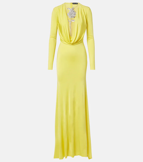  David Koma David Koma Embellished Jersey Gown 