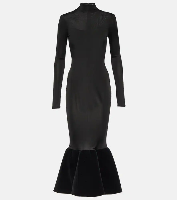  David Koma David Koma Flounced Jersey Midi Dress 