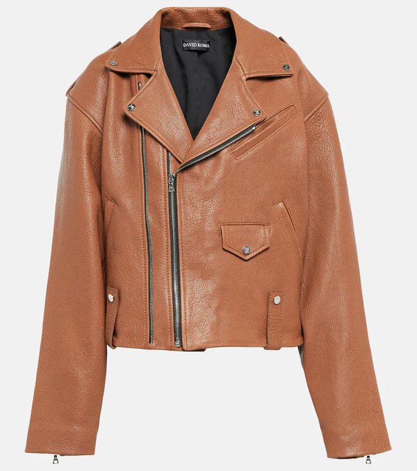  David Koma David Koma Oversized Leather Jacket 