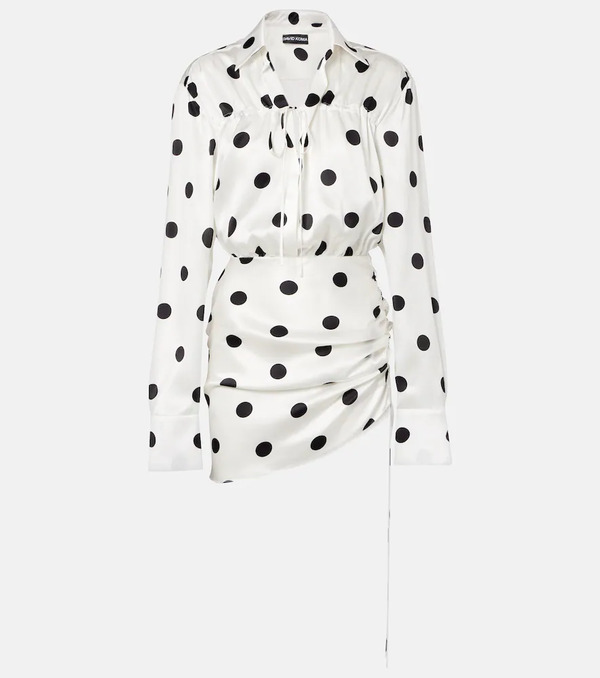  David Koma David Koma Polka-dot Silk Satin Minidress 