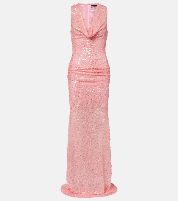  David Koma David Koma Sequined Draped Gown 