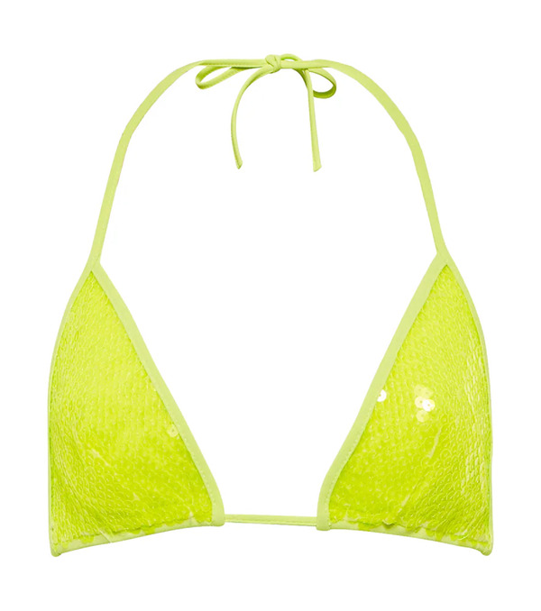  David Koma David Koma Sequined Triangle Bikini Top 