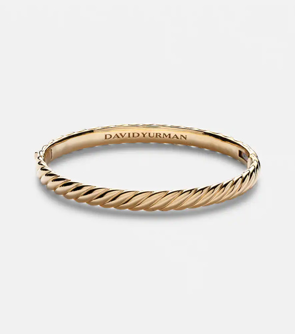  David Yurman David Yurman Sculpted Cable 18kt Gold Bangle 