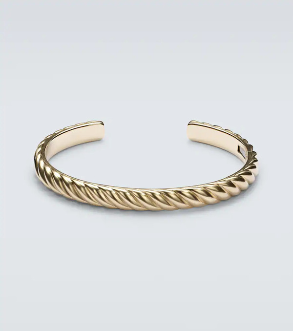  David Yurman David Yurman Sculpted Cable 18kt Gold Cuff Bracelet 