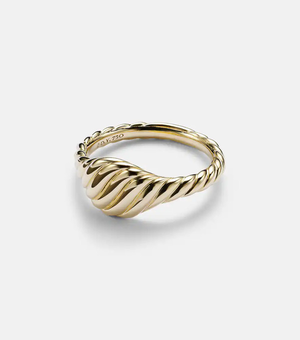  David Yurman David Yurman Sculpted Cable 18kt Gold Pinky Ring 