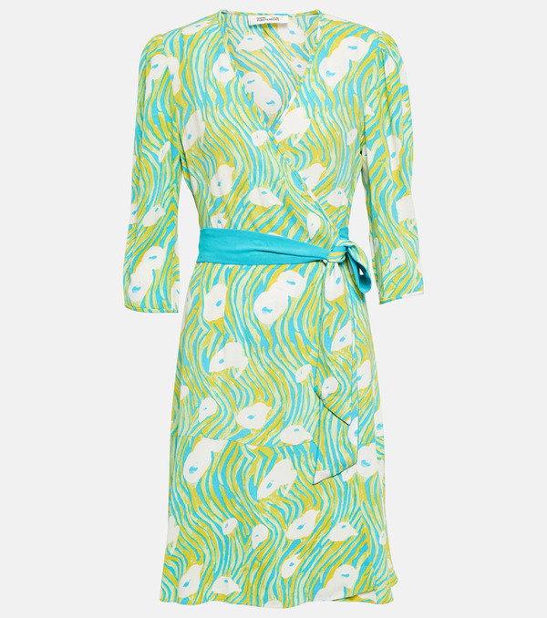  Diane Von Furstenberg Diane Von Furstenberg Belted Printed Minidress 