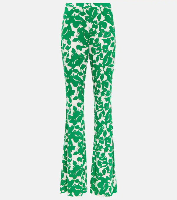  Diane Von Furstenberg Diane Von Furstenberg Brooklyn Printed Flared Pants 